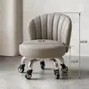 Banqueta Giratória Doméstica com Encosto, Banqueta Pequena com Rodas, Banqueta Baixa, Banqueta Redonda, Banqueta de Preenchimento de Costura, Banqueta Móvel, Banqueta de Aprendizagem Infantil