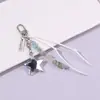Nova Miu Estilo Europeu e Americano Cascalho Estrela de Cinco Pontas com Contas DIY Corrente para Celular Bolsa Pingente de Joia Pingente Chaveiro
