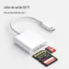 Para Apple SD / TF Card Reader Huawei tipo-c 2-in -1 Camera OTG Conversor de Cartão de Memória