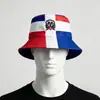 Sombrero de Cubo de Doble Cara con Bandera de la República Dominicana, Sombrero para el Sol para Aficionados, Sombrero Unisex para el Sol al Aire Libre