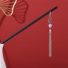 Horquilla antigua con borlas, horquilla de madera escalonada, tocado de ébano de imitación, accesorios para el cabello con forma de disco de Hanfu, tirando del cabello, ropa antigua, cabello de mujer