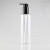 Garrafa de gel de banho de ombro reto 300ml pet conjunto de viagem frasco de loção de essência creme creme dividido em frascos