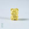 Pequeños accesorios de oso de flores tallados en turquesa y magnesita, creativos y hechos a mano, con agujero para oso de bolsillo, joyería al por mayor