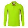 Camisa Polo de Algodón Puro con Cuello de Solapa para Primavera y Otoño, Manga Larga, Camisa Publicitaria, Camiseta con Logo, Ropa de Trabajo Corporativa, Camisa Cultural, Camiseta