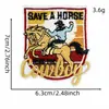Patches bordados coloridos contrastantes em estilo western, cacto, cabeça de touro, patches de bota de cowboy, emblemas bordados, acessórios para vestuário