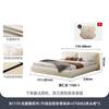 Urso de Inverno Estilo Creme Gato Branco Arranhador Cama de Chão Quarto Principal Moderno Simples Cama de Casal Tecido Francês Bloco de Tofu Cama