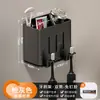 Suporte para Escova de Dentes, Porta-Copo para Escova de Dentes Montado na Parede Sem Furos, Armazenamento de Copo para Enxaguante Bucal, Suporte de Parede para Escova de Dentes Elétrica