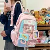 Mochila Escolar H7 Dopamina 2026 Nueva Dulce Femenina Color de Contraste Moda Más Fácil de Combinar Mochila de Gran Capacidad Bolso para Mujer