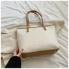 Bolso Bandolera Tote Casual para Viajero 2024 Nuevo Color Sólido Retro Bolso de Hombro Gran Capacidad Estilo Coreano Ins Bolso de Axila