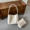 Bolsa de Ombro Estilosa Xiaomi Home 2026 Nova Tendência Saco de Balde Moda Simples Textura Trançada Bolsa de Axila Bolsa de Ombro Retro Nicho