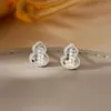 Brincos Pingente Cavalo do Ano Zodiacal Banhados a Ouro Real 18K, Novos Brincos de Pino Versáteis Estilo Chinês Retrô, Brincos Elegantes de Luxo Leve