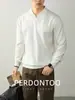 Ropa de punto de alta gama, cálida, suave, de lana modal, con cuello de gaviota, para hombre, estilo retro de trabajo, color liso, tejido cálido, otoño e invierno