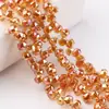 Contas de vidro cristal galvanizado com furo lateral contas de roda novos acessórios diy contas soltas pulseira acessórios de cabelo