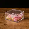 Caja Rectangular de Plástico Transparente con Tapa, de Grado Alimenticio, para Regalo, Joyería, Almacenamiento, Exhibición, Caja Acrílica