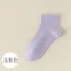 Meias Meias Femininas Primavera e Verão Antiderrapantes Que Não Caem Algodão Puro Sem Costura Antibacterianas Desodorantes Absorventes de Suor Malha Meias Esportivas Femininas