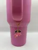 Chaveiro de Gel de Liga da Copa Stanley Corrente de Copo Chaveiro de Cereja Pingente para Bolsa Mochila Acessórios Decorativos