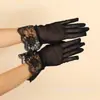 Guantes de malla negra con encaje de encaje para vestido de novia de boda al por mayor transfronterizos
