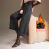 Pantalones de lana holgados adelgazantes de cintura alta de nueve puntos bootcut para mujer 2026 Otoño/Invierno Nueva Llegada Pantalones de pierna ancha rectos ajustados con caída