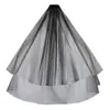 Velo de novia de doble capa transfronterizo nuevo viene con peine para el cabello decoración de tocado moda súper hada accesorios de tocado blanco venta al por mayor