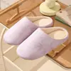 Pantuflas otoño e invierno japonesas punta abierta lavables a máquina suela de tela silenciosa pantuflas silenciosas para mujer suela suave para el hogar interior pantuflas de algodón