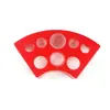 Soporte de Paleta de Colores de Plástico en Forma de Abanico con 8 Agujeros, Soporte de Exhibición de Tazas para Mezclar Colores, Juego de Soportes para Tazas de Color, Bandeja para Tatuajes, Materiales de Color para Tatuaje y Bordado