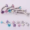 Deseo transfronterizo multiusos zirconio redondo ceja uña estrellas plátano Barra nasal piercing cuerpo humano joyería comercio exterior al por mayor