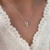 Collar de gota de agua de lenteja ovalada de alta calidad s925 plata de ley nuevo para mujer cadena de suéter para clavícula de lujo ligero nicho gas combinable