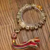 Hueso de Camello Tallado Retro Estilo Tíbet Swastika Cuentas Estilo Antiguo DIY Accesorios para Joyería de Cuentas Budistas Pulsera