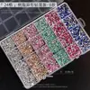Pedras de Strass para Nail Art Irregulares de Fundo Plano de Resina com 24 Compartimentos Transfronteiriças, Novos Mini Strass de Cores Misturadas, Materiais de Preenchimento, Pedras de Strass para Decoração de Unhas