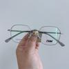 Retro Celebridad de Internet ins Libro Rojo Mismo Estilo Armazón de Lentes Aleación Boutique Se Puede Equipar con Miopía Armazón Pequeño Estudiante Caja Venta al Mayoreo