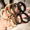 5 piezas de goma para mujer, cuerda elástica para la cabeza, duradera, popular en Internet, simple y elegante, anillo para el cabello sin costuras