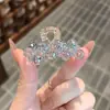 Pinza Pequeña para el Cabello con Perlas de Cristal para Mujer, Exquisita Pinza Lateral Brillante de Pedrería, Pinza de Agarre Medio, Pinza para Flequillo, Pinza de Princesa