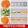 Zhuojin 110V/220V Máquina Comercial para Cortar Verduras de Escritorio Multifuncional Eléctrica Ralladora de Papa y Cebolla