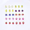 Decoraciones para Uñas de Dibujos Animados de Frutas Mini de Verano Frescas y Sencillas, Decoraciones de Uñas de Resina Transparente 3D de Fresa y Plátano Helado