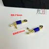 Ágata Listrada Natural Lápis Lazúli Pérola Contas Cilíndricas Incrustadas com Acessórios de Cobre Pingente DIY Acessórios Originais para Pulseira Colar