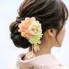 Acessórios de Cabelo Estilo Japonês, Flores Artificiais, Acessórios para Kimono Yukata, Flores de Seda Feitas à Mão, Acessórios de Cabeça Estilo Japonês para Festas, Presilhas de Cabelo