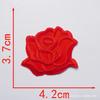 Adesivo de Aplique Flor Rosa de Tamanho Grande, Médio e Pequeno para Toalha de Mesa de Hotel e Lençol de Cama Reparo de Manchas Decalque para Passar a Ferro Adesivo para Tecido com Furo de Cigarro