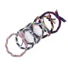 Ligas para el Cabello Trenzadas en Bloques de Color, Bandas Elásticas de Alta Elasticidad, Cuerdas Trenzadas Hechas a Mano Engrosadas, Cuerdas para el Cabello Anudadas al por Mayor