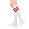 Calcetines de Verano de Tres Rayas hasta la Media Pantorrilla para Mujer, Calcetines Altos hasta la Rodilla de Algodón Negro, Calcetines a Rayas, Calcetines de Rendimiento Europeos y Americanos, Calcetines de Pantorrilla Jk