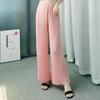 Calça Plissada Lingying K016 [Em Estoque] Calça Wide-Leg Miyake Verão 2026 Calça Feminina Drapeada Solta Elegante Calça Feminina de Alta Qualidade
