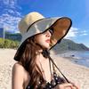 Novo chapéu de primavera e verão 2025 chapéu de pescador com aba larga proteção solar chapéu de sol feminino moda japonesa chapéu de sol para atividades ao ar livre