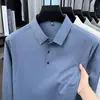 Camisa polo minimalista para hombre, nueva colección otoño 2026, cuello camisero, adecuada para jóvenes y adultos de mediana edad, estilo business casual, transpirable, manga larga