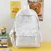 Mochila de Viagem Estilo Coreano Ins com Renda Doce para Menina Mochila Escolar Fresca para Aluno do Ensino Fundamental Mochila Feminina Estilo Universitário