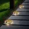 Fábrica de Eletrodomésticos Sunliang de Yiwu Nova Lâmpada Subterrânea Solar de Aço Inoxidável 8 LEDs Plug-in Lâmpada de Pátio