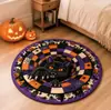 Nuevas alfombrillas de suelo europeas y americanas para Halloween, alfombrillas con temática de calabaza y fantasma, decoraciones festivas, felpudos, alfombras redondas para dormitorios y salas de estar