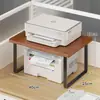Suporte para impressora, suporte elevado para arquivos de mesa de escritório e copiadora, prateleira de armazenamento multifuncional para uso doméstico