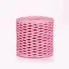 Cuerda de rafia hilo fino tejido sombrero de paja de verano para mujer, kit de materiales para tejer a mano DIY bolsa de ganchillo, cuerda de papel sin bordado