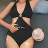 Fábrica Fuente Nuevo ins Triángulo Hueco Sexy Cuello Colgante Dulce Lindo Pecho Pequeño Vacaciones Aguas Termales Traje de Baño