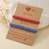 Pulseiras Tecidas Artesanais Simples Europeias e Americanas Transfronteiriças Pulseiras Criativas para o Dia dos Namorados Pulseiras de Amizade para Casais Acessórios de Joia para Mulheres