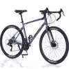 Bicicleta de Carretera para Adultos, Hombres y Mujeres, Velocidad Variable, Acero de Alto Carbono, 700C, Manillar Recto, Manillar Curvo, Cableado Interno, Bicicleta de Carrera de Carretera